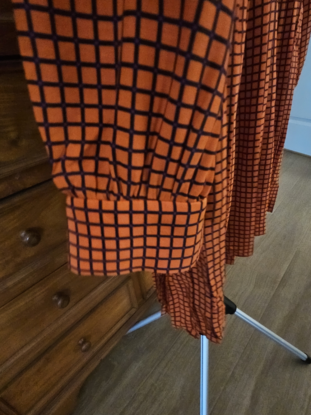 kate spade Orange and Black Checked Long-Sleeve Shirt Dress $110 obo - Picture 15 of 16